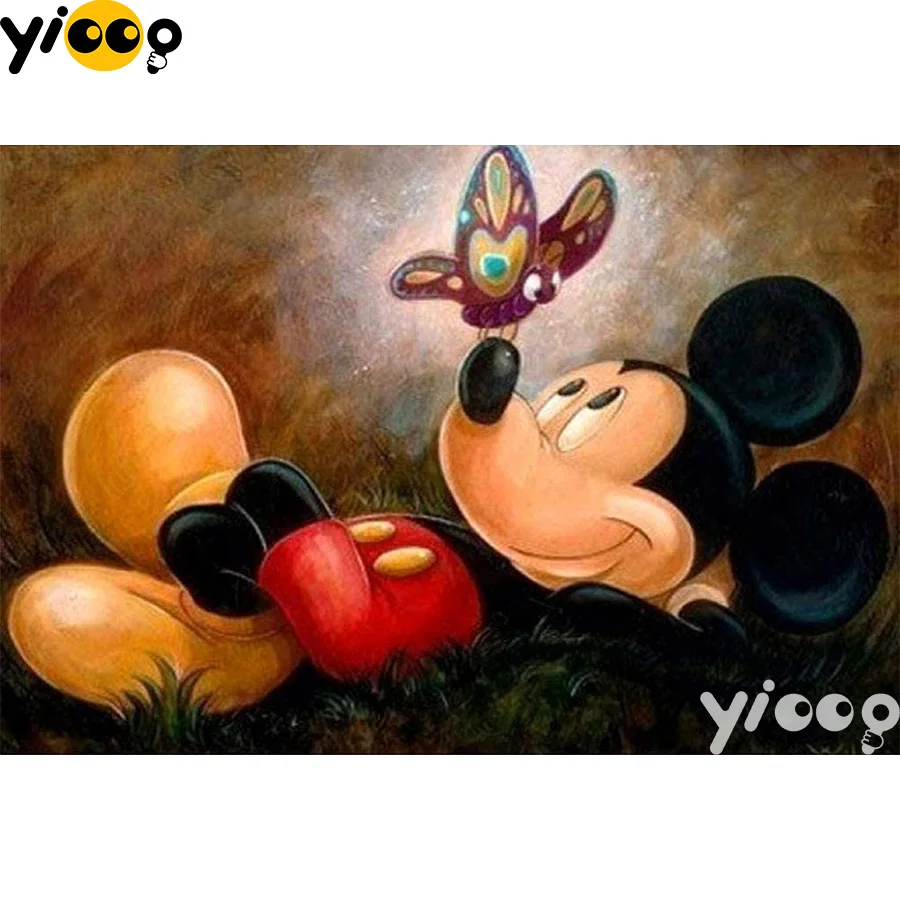 

Full Square/Round drill diamond Painting mouse and butterfly 5D DIY diamond embroidery mosaic Decoration painting BX0105