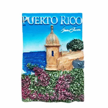

BABELEMI Resin Fridge Magnets Puerto Rico USA Refrigerator Magnets Ireland Message Stickers Nice Magnets Decoration Gift