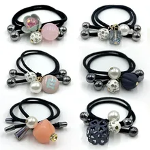 Южная Корея головной убор молодой студентки девушки ткань лук для завязывания волос повязки на голову Резиновая лента резинка для волос, принцессы цветочный головной венок