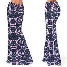 Новинка; модная женская юбка; Длинная юбка с принтом; Высокая талия; эластичная посылка; юбка для девочек