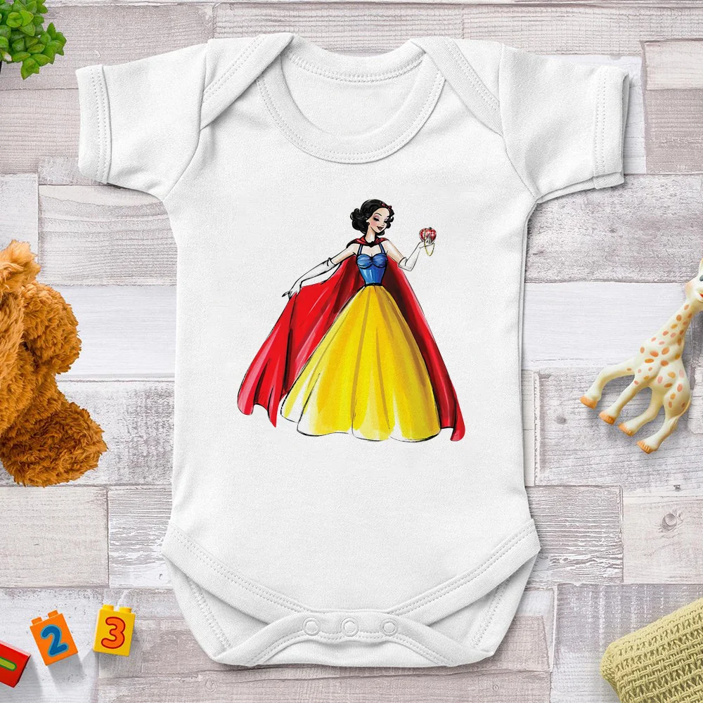 Baby Rompers Snow White Disney Princess Printed Newborn Summer Clothes