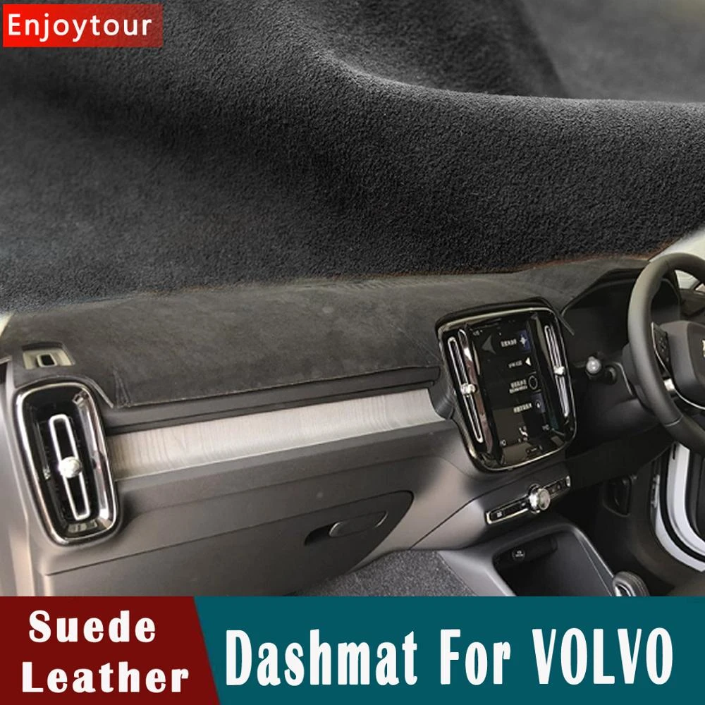 スエード革dashmatダッシュボードカバーダッシュマットカーペット車のステアリングボルボs60 V60 V40 S80 Xc60 S40 C30 Xc90 V90 S90cc Xc40 Aliexpress