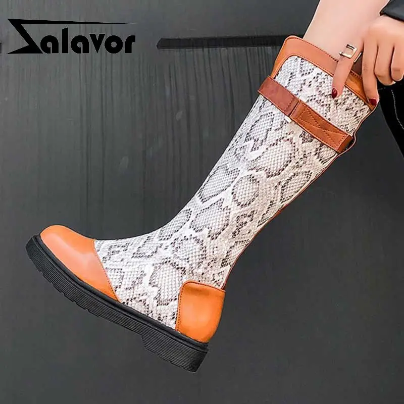 ZALAVOR/женские сапоги до колена модная зимняя обувь женские теплые меховые высокие