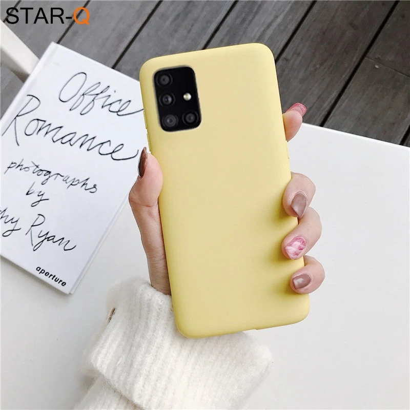 candy color silicone phone case for samsung galaxy a51 a71 5g a31 a11 a41 m51 m31 a21s a91 A81 A01 matte soft tpu cover flip phone case Cases & Covers