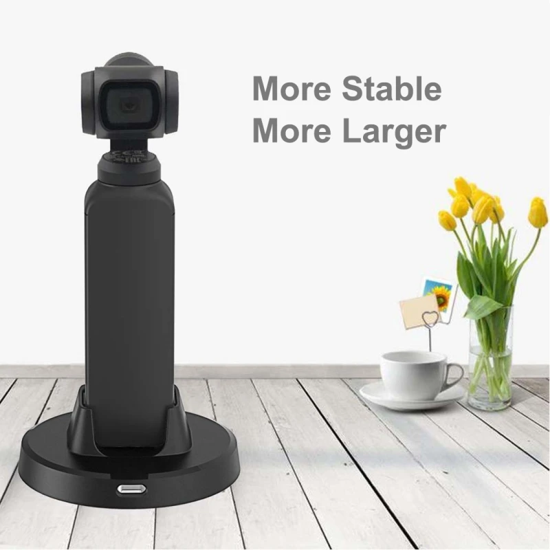 PULUZ Gimbal Accessories for Dji Osmo Pocket Vertical Charging Base Holder Fixed Mount 1/4 Screw USB Port Type-C | Электроника