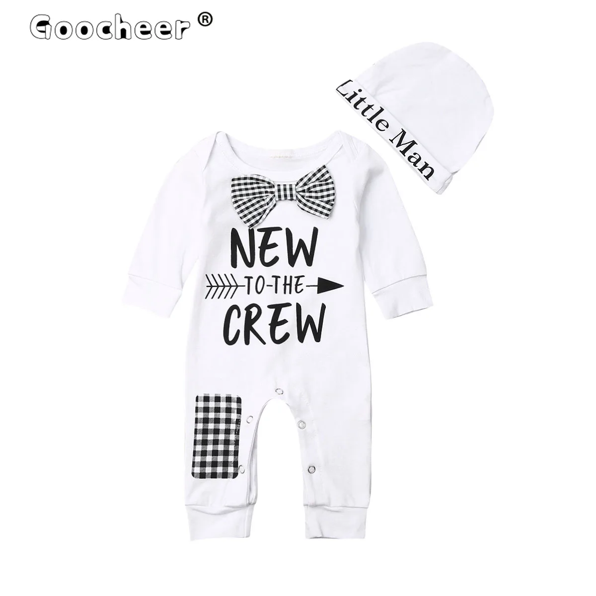 

2020 Autumn Winter New Newborn Jumpsuit Baby Boy Clothes Cotton Long Sleeve Romper + Hat Long Pants Warm Outfits