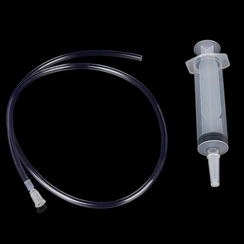 

1PCS 60ML Plastic Feeding Syringe Reusable Pump With 80cm Tube For Epoxy Resin Tool