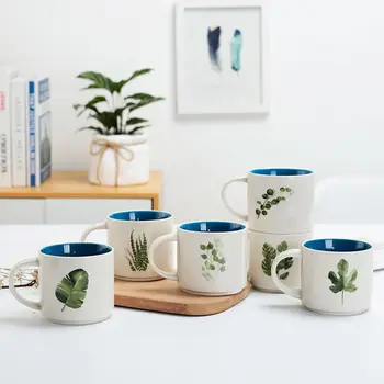 

Large Capacity Simple Ceramic Cup Mug Ceramic Cup Straight Cup Color Glaze Cup Creative Color Cup Couple To The Cup Coffee Cup