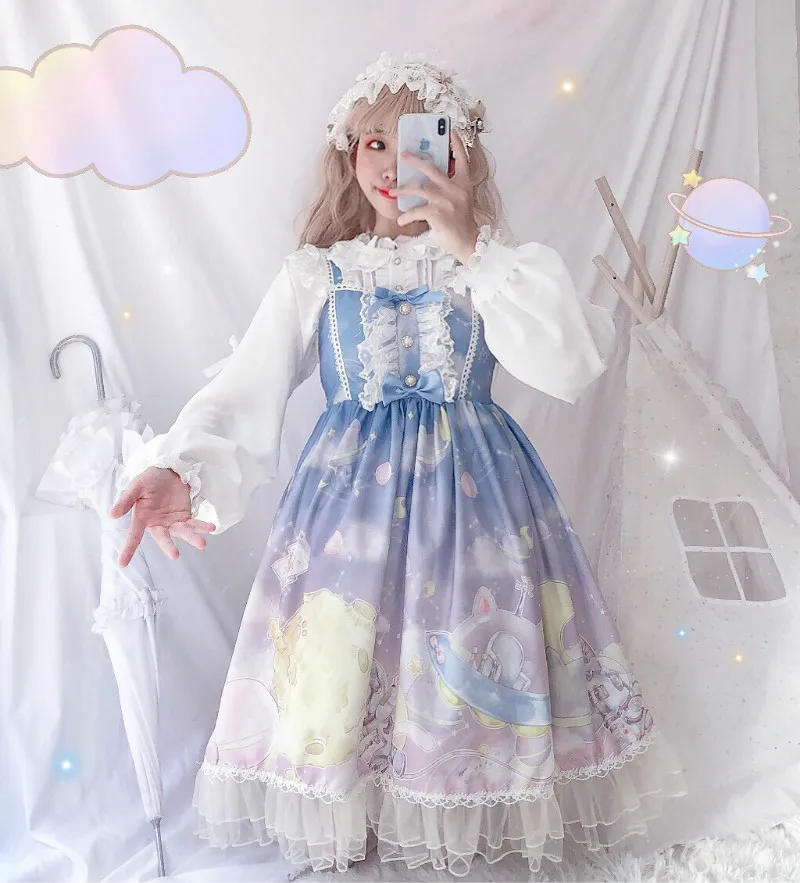 Cosplay&ware Lolita Dress Sweet Cute Japanese Kawaii Girls Princess Maid Vintage Gothic Printed Patterns Lace Pink Summer Skirt -Zentai shop online Ha912e974bea647fc84aa5213e85e9254o.jpg