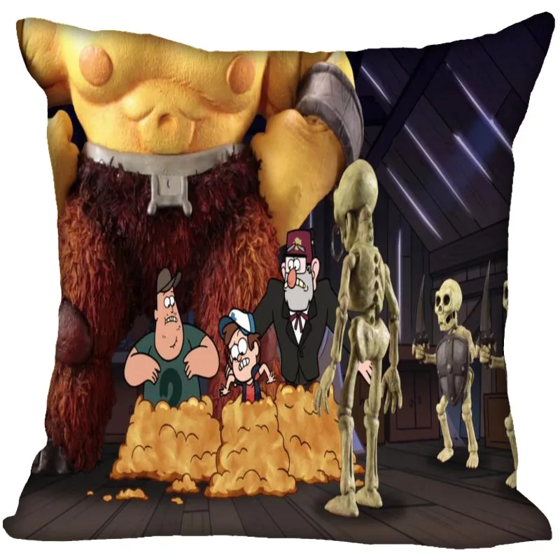Gravity Falls Pillow Case Cartoon For Home Decorative Pillows Cover Invisible Zippered Throw PillowCases 40X40,45X45cm - Цвет: 18