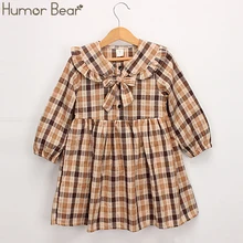 Humor Bear/ г. Осенняя одежда для девочек платье с пайетками детское праздничное платье принцессы с длинными рукавами и бантом платье для маленьких девочек