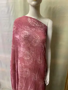 

2020 New arrival African Lace Fabric tapestry design tulle velvet embroidery velvet Fabric Used for Africa women Party dress