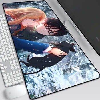 

Your Lie in April Large Pad Mouse Mat Anime Print Computer Gamer Locking Edge Mousepad Keyboard Mice 30x80cm