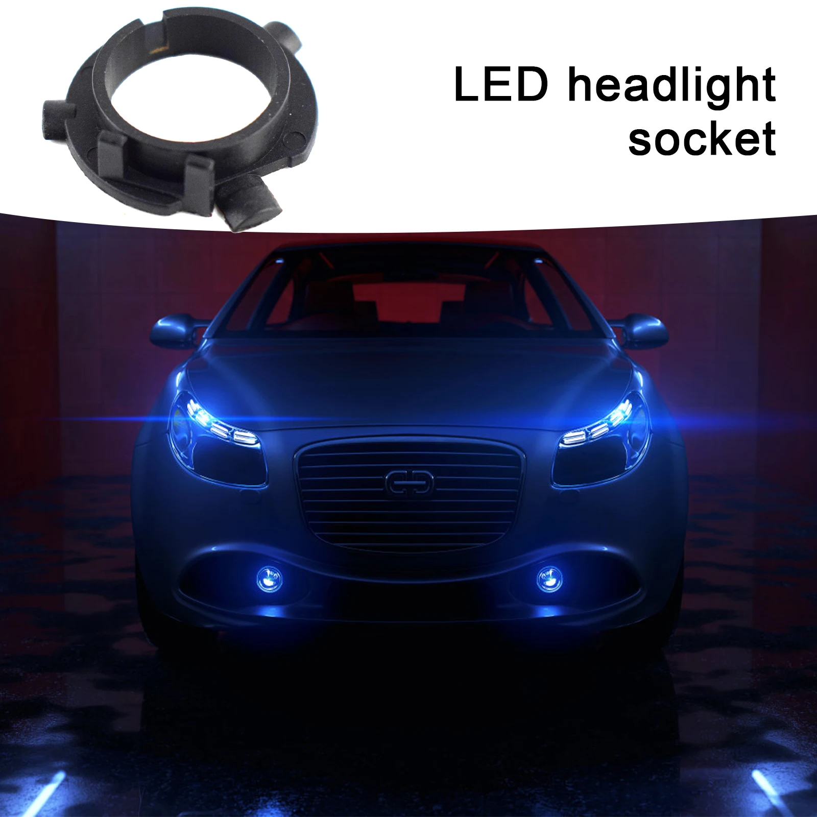 LED H7 Bulb Holder Adapter 2pcs for Hyundai Veloster i30 H7 LED headlight headlamp base adapter for KIA K4 K5 Sorento CEED lamp holder headlight holder led lamp bulb base light bulb socket light holder socket connector plug adapter
