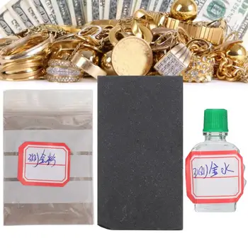 

Professional Test Gold Testing Examination Touchstone Powder Gold Testing Stone Water Powder Jewelry Accessory Tool for Jewelers