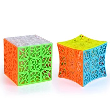 

NEW qiyi Magic Cube Hollow Creative Colorful stickerless speed cube antistress 3x3x3 Learning&Educational Puzzle Cubo Magico Toy