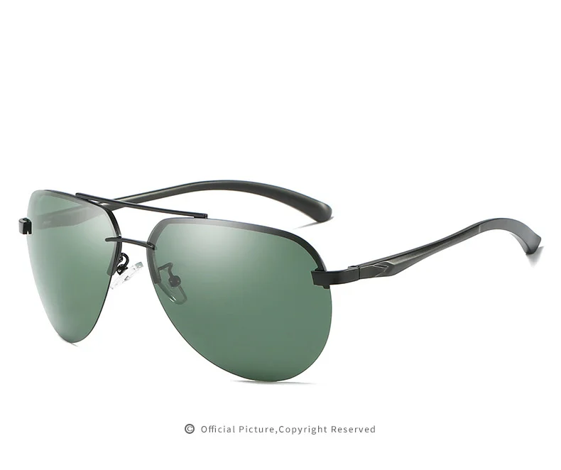 Поляризованные солнцезащитные очки из алюминиево-магниевого сплава с защитой от уф400 лучей, мужские солнцезащитные очки для вождения в авиационном стиле, женские солнцезащитные очки черного цвета - Цвет линз: 143C11 no box