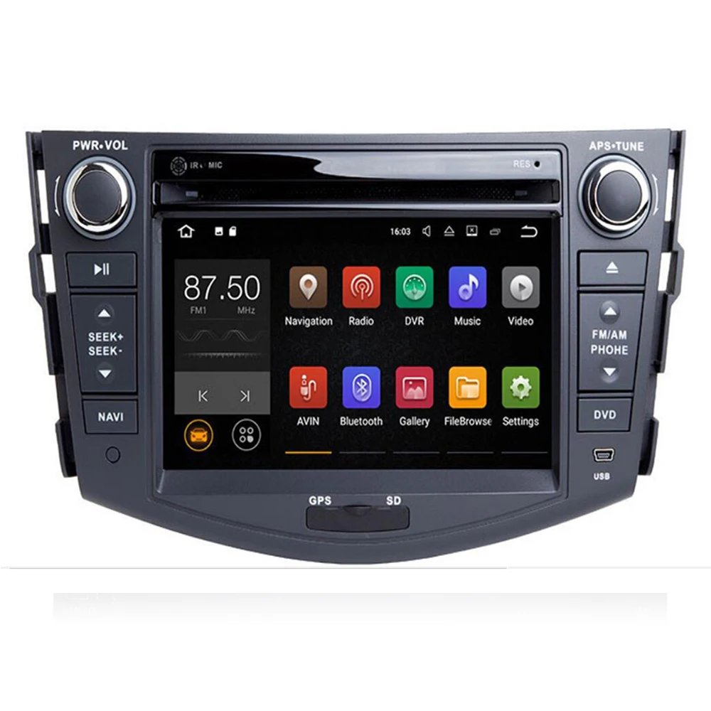 NEW !!!Android 9.0 4+64G car dvd player for Toyota RAV4 Rav 4 2007 2008 2009 2010 2011 2 din 1024*600 car dvd gps wifi rds TPMS