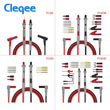 Cleqee мультиметр зонды Сменные иглы тестовые комплекты проводов зонды для цифровой мультиметр кабель Щупы для мультиметр