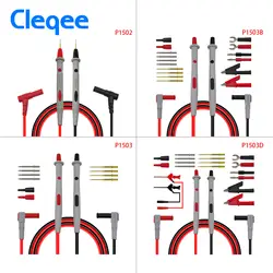 Cleqee датчики для мультиметра Сменные иглы тест комплекты проводов зонды для Цифровой мультиметр кабеля щуп для мультиметр провода советы