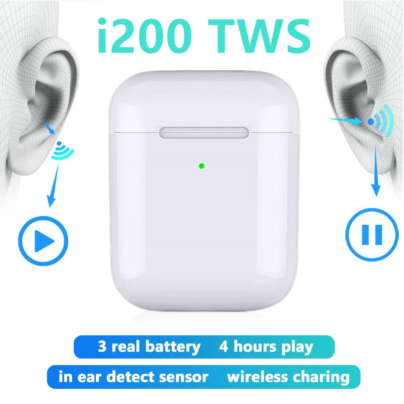 Оригинальные i200 TWS беспроводные наушники 1:1 копия Bluetooth наушники зарядка наушники гарнитура для iPhone PK i500 i9000 i12 i10 TWS