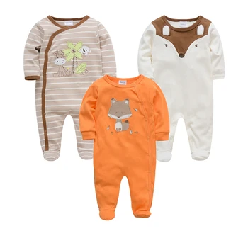 

2020 Baby Boy Clothes 3 Pcs Cotton Newborn Girls Clothing 100% Cotton Spring Boys Jumpsuit Infant Cartoon Pajamas