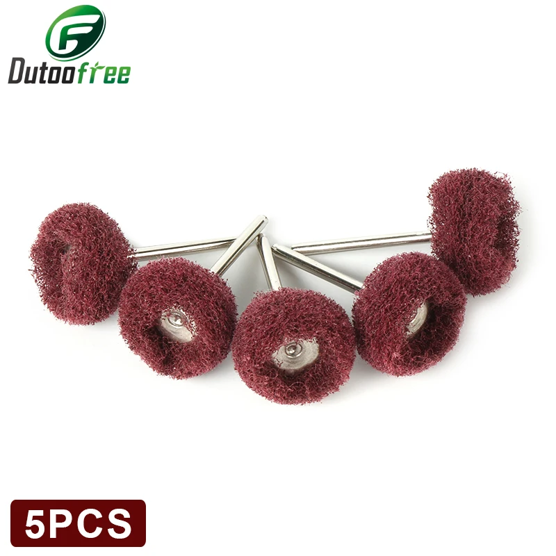 5PCS/lot Power Tool Scouring Pad Grinding Head Dremel Accessories Nylon Fiber Polishing Wheel Grinder Brushes For Dremel Rotary double head wire brush 170mm length 1pcs steel brass nylon cleaning polishing brush cleaning handle tool parts