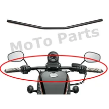 Мотоцикл 25 мм черная рукоятка классический настраиваемый руль широкий для Honda Kawasaki Suzuki Harley Chopper Bobber Кафе Racer