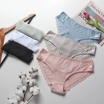 

Cotton Women Panties Sexy Lace Briefs Ladies Underwear Ladies Floral Low Waist Underpants Lingerie Pantys for Woman Panties
