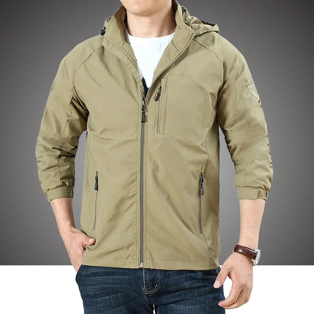 

SAGACE Men Quick Dry Hiking Jackets 2019 New Thin Windproof Waterproof Sun-Protective Outdoor Sports Coats Male Windbreaker