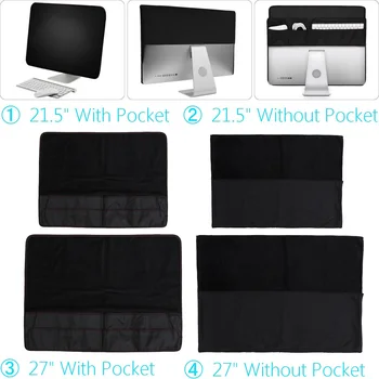 

New PU Leather Computer Screen Protector Dustproof Cover Replacement For iMac 21.5" 27" LCD Screen