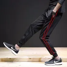 Мужские повседневные спортивные штаны для фитнеса с боковой полосой, мужские спортивные штаны для бега, мужские спортивные штаны, Pantalones Hombre, Размер M-5XL