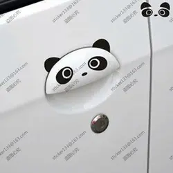 2 шт. x 10 см длинные Panda Забавный Дверные ручки винил автомобиль пропуск бампер Стикеры