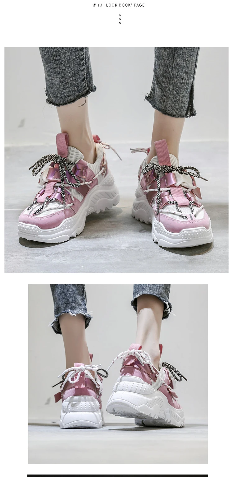 Женская обувь, визуально увеличивающая рост, на 6 см, кроссовки на плоской подошве в стиле Харадзюку, женские кроссовки на платформе, женская обувь, дышащая женская обувь