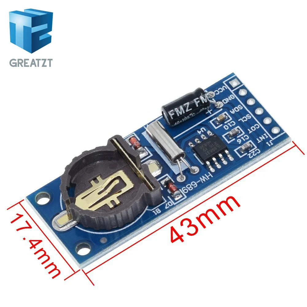 GREATZT PCF8563 RTC плата PCF8563 часы в режиме реального времени модуль IEC интерфейс 3,3 В для Arduino