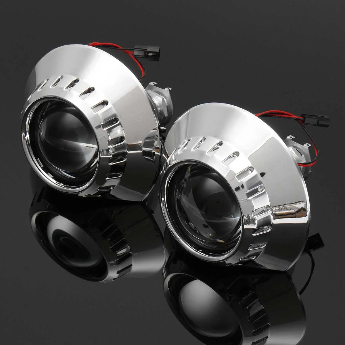 

2X Left Right Car Styling 2.5" Bi-xenon HID Projector Lens Car Headlight Bulb H1 for BMW E46 M3 Sedan Wagon Coupe