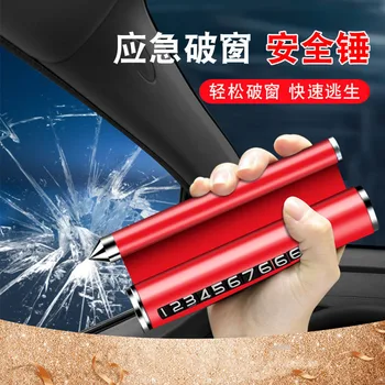 

Car Temporary Parking Sign Multi-Function Aromatherapy Bracket Metal Parking Sign Temporary Parking Number Plate Safety Hammer