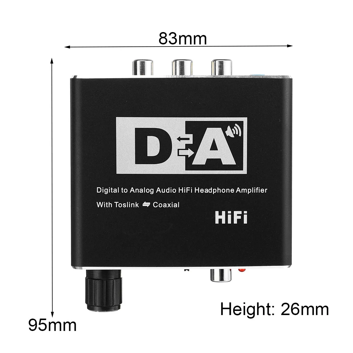 Digital to Analog Audio Converter Hifi DAC Amp 3 5mm Headphone Amplifier Coaxial Output Toslink to RCA Mini Decoder 24bit 192kHZ