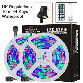 

LED Strip Lights 10M Waterproof RGB Color Changing Strip Light Kit with 44 Keys IR Remote Controller Flexible Strip Light