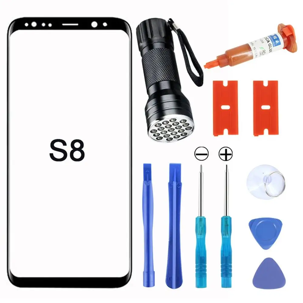 Замена переднего стекла для samsung Galaxy S8 SM-G950 S8+ SM-G955 инструмент для замены стеклянного объектива
