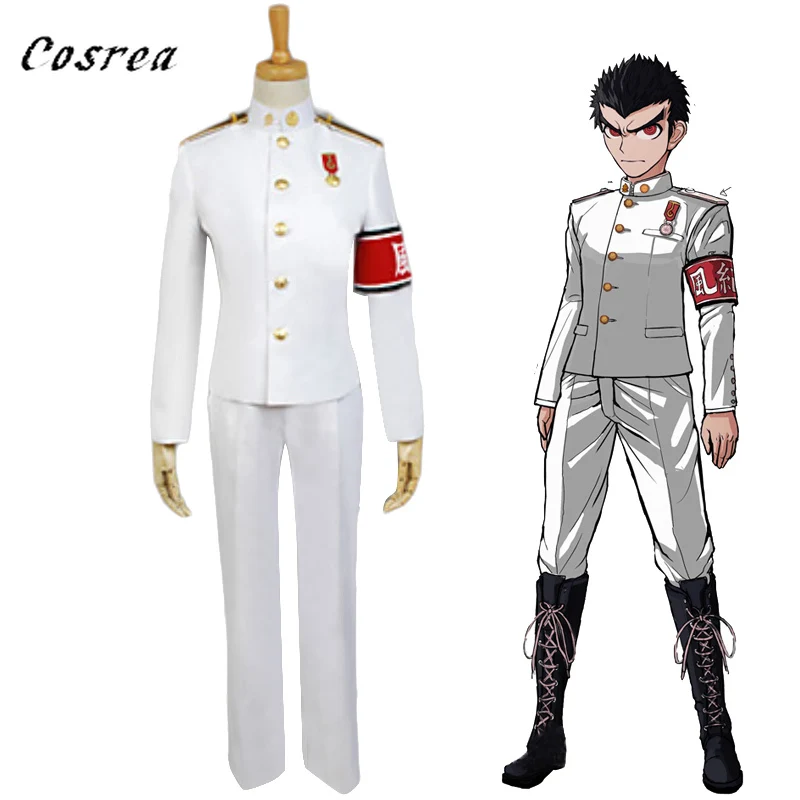 Аниме Dangan Ronpa 2 Костюмы DanganRonpa Kiyotaka Ishimaru Косплей белая униформа парики Полный комплект для мужчин мальчиков Хэллоуин|Игровые костюмы| | АлиЭкспресс