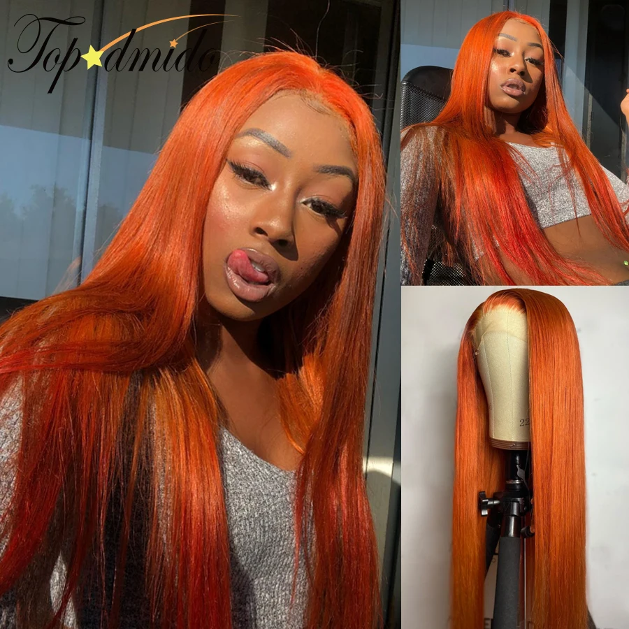 Orange Non-Glue Lace Wig Online