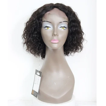 

SOKU Short Bob Curly Wig Brazilian Remy Human Hair Lace Wig I Part Lace Hair Wig For Black Women Natural Color Human Hair Wigs