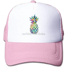 89cRDYOO акварель ананас Дальнобойщик Кепка с сеткой Регулируемая Кепка s розовый