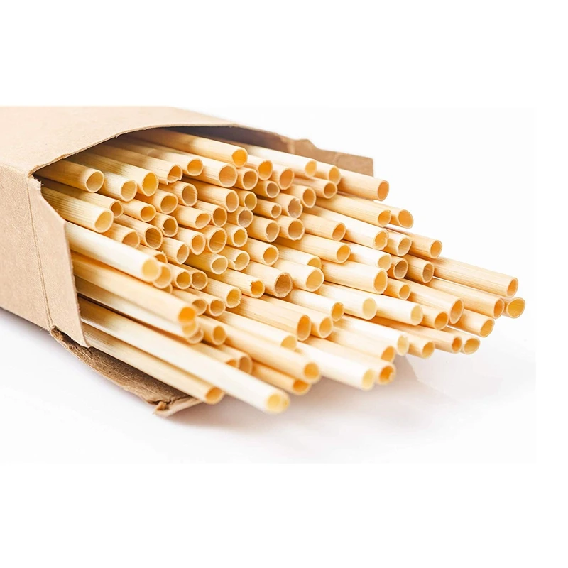 Disposable Plastic Straws Disposable Paper Straws 100pcs 20cm Disposable Wheat Straws Eco-Friendly Natural for Drinkware Bar