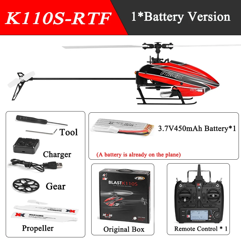 RC Helicopters cheap Wltoys XK K110s RC Helicopter BNF 2.4G 6CH 3D 6G System Brushless Motor RC Quadcopter Remote Control Helicopter Aircraft Drone mini helicopter RC Helicopters