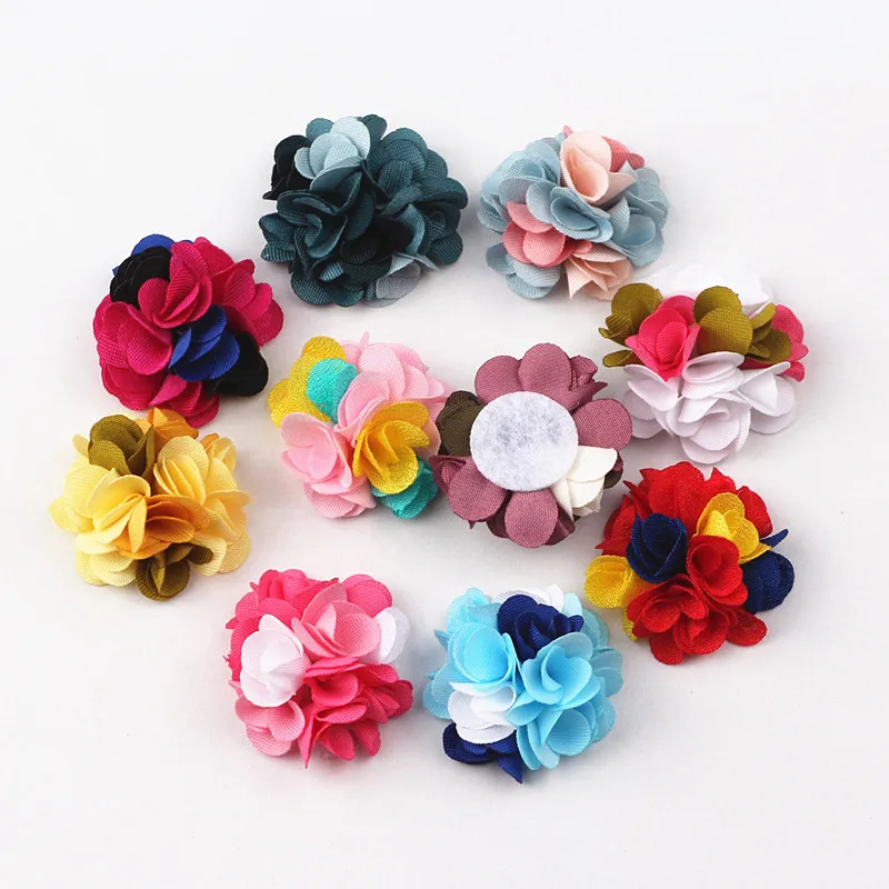 50 шт смешанные цвета мини ткань шифон в цветочек для свадебного приглашения искусственные цветы для украшения платья