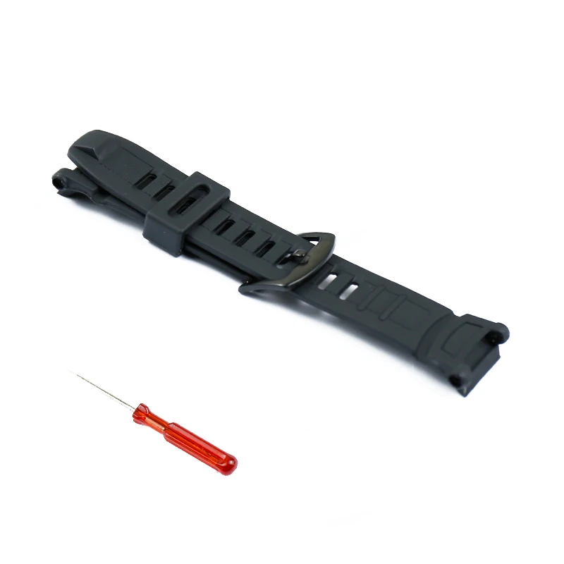 Resin strap men's pin buckle for Casio PRG-130Y PRW-1500 outdoor sports waterproof rubber strap ladies watch band
