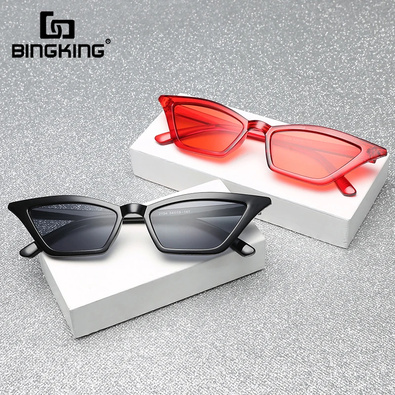 

BINGKING New Arrival Eyewear Women Retro Quadrate Lenses Cat eye Frame UV400 Glasses Magnificent Ultraviolet