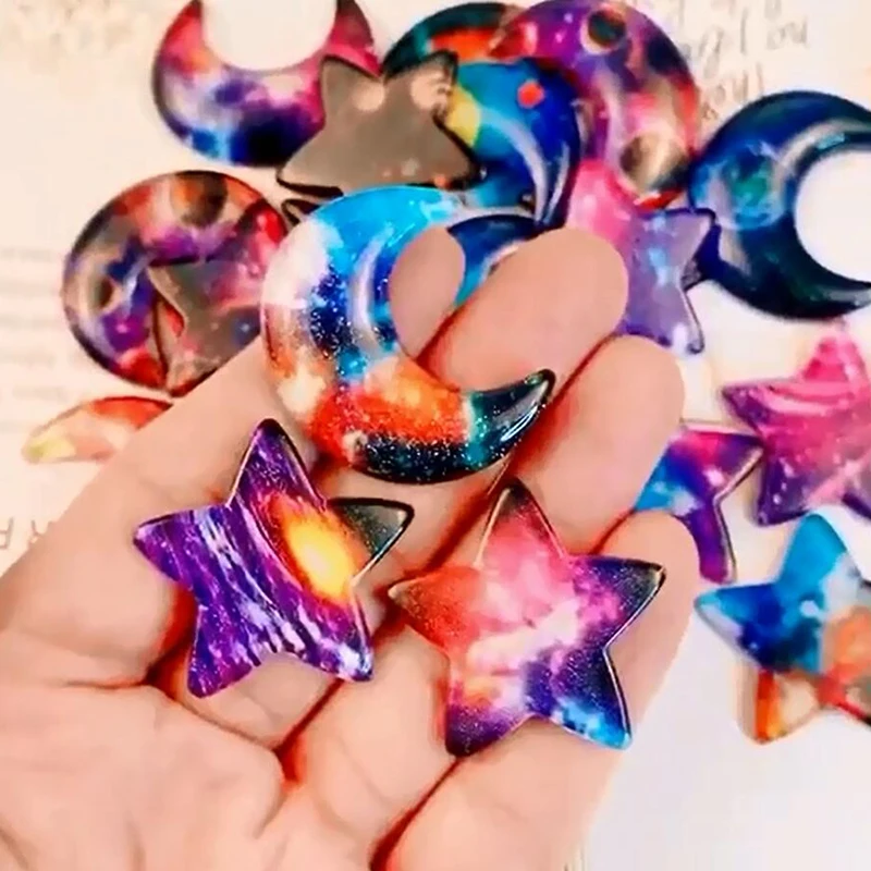1 шт. Slime Подвески Bling Звездное небо звезды клейкие аксессуары бусы расходные